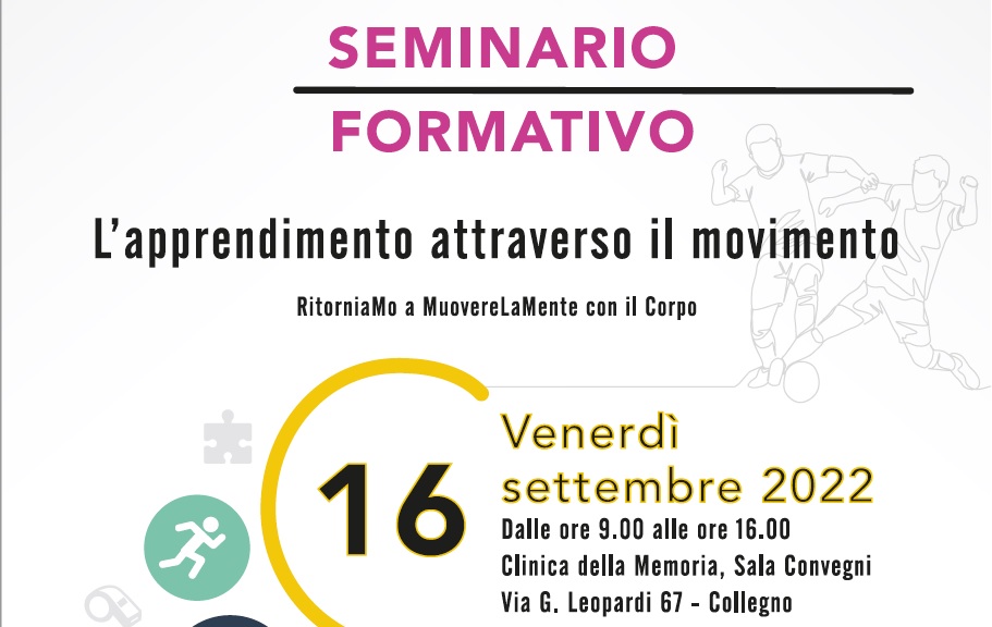 SEMINARIO FORMATIVO – venerdì 16 settembre – Collegno